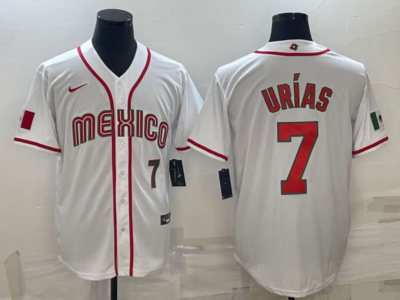 Men 2023 World Cub Mexico #7 Urias White Nike MLB Jersey19->more jerseys->MLB Jersey